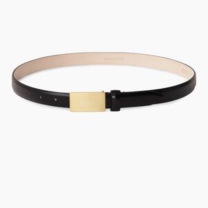 Dehanche Signet Leather Belt Black Gold Size Medium